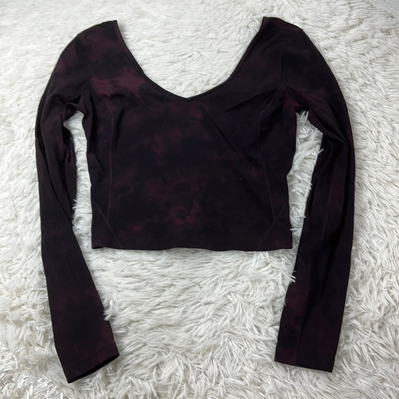 lululemon athletica Tops - Lululemon Align Long Sleeve Shirt Diamond Dye Cassis Black